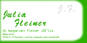 julia fleiner business card
